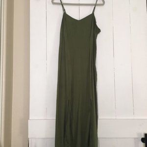 Olive green maxi dress